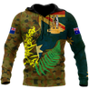 Australian Army Fern and Golden Wattle 3D Printed Unisex Hoodie TN