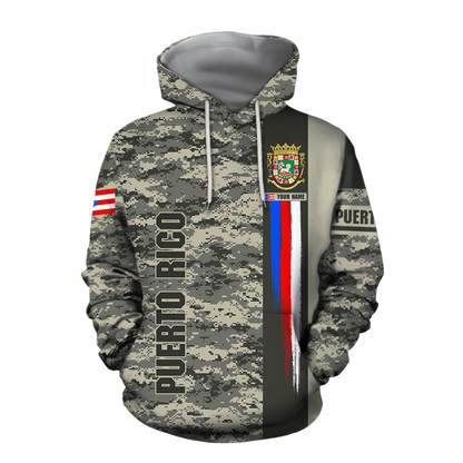 Customize Name Puerto Rico 3D All Over Printed Unisex Shirts