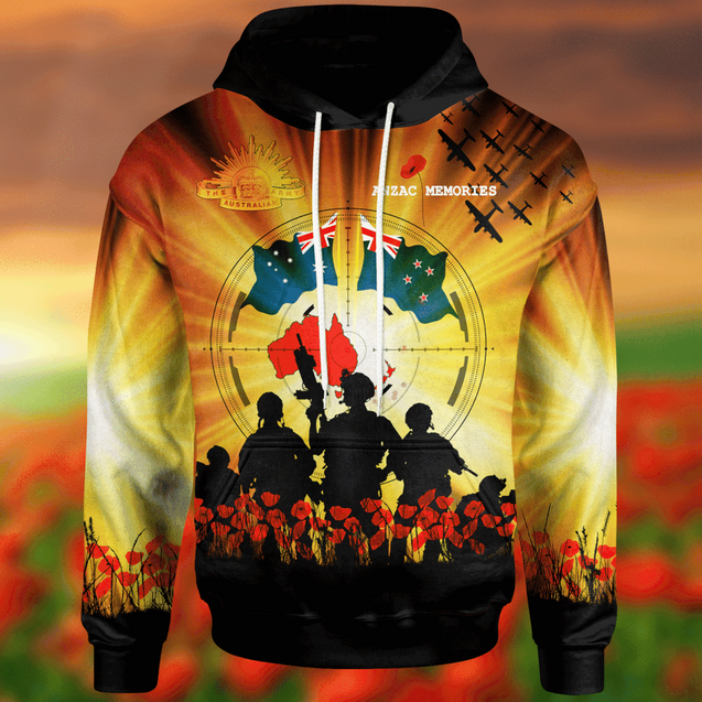 Premium Anzac Day New Zealand And Australia 3D Printed Unisex Shirts TN