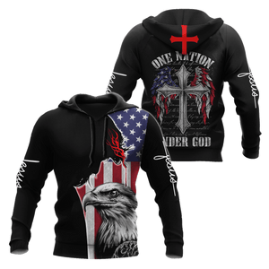 One Nation Under God 3D All Over Printed Unisex Shirts