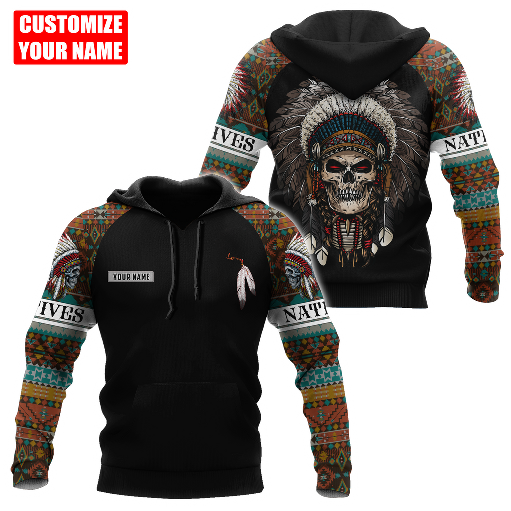 Customized name Native American 3D All Over Printed Unisex Shirts