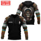 Customized name Native American 3D All Over Printed Unisex Shirts