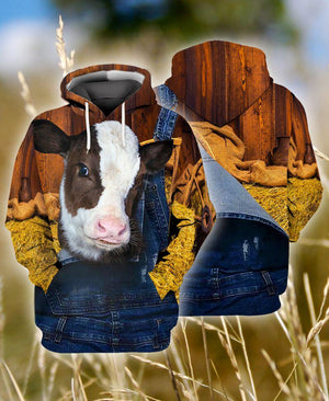 Premium Farmer Cow 3D All Over Printed Unisex Shirts