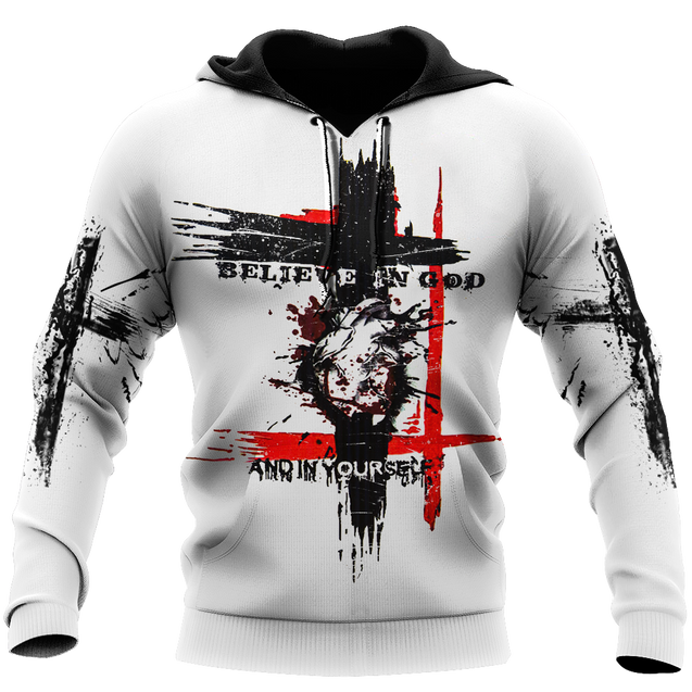 Believe in God and in Yourself Jesus 3D All Over Printed Unisex Shirts