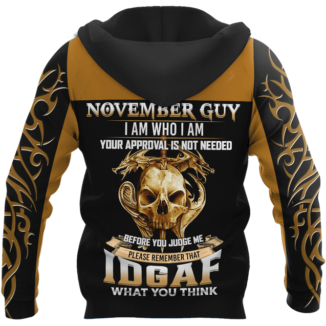 November Guy Skull 3D All Over Printed Shirts For Men and Women