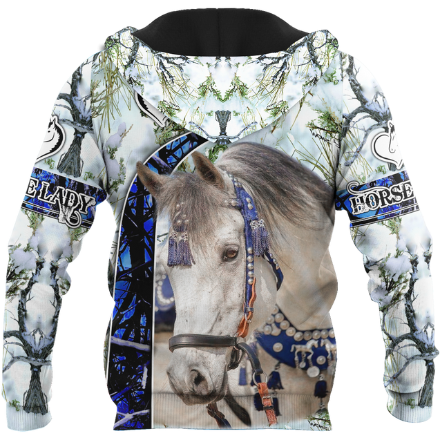 Beautiful White Horse 3D All Over Printed Shirts For Men And Women MH25122001CL