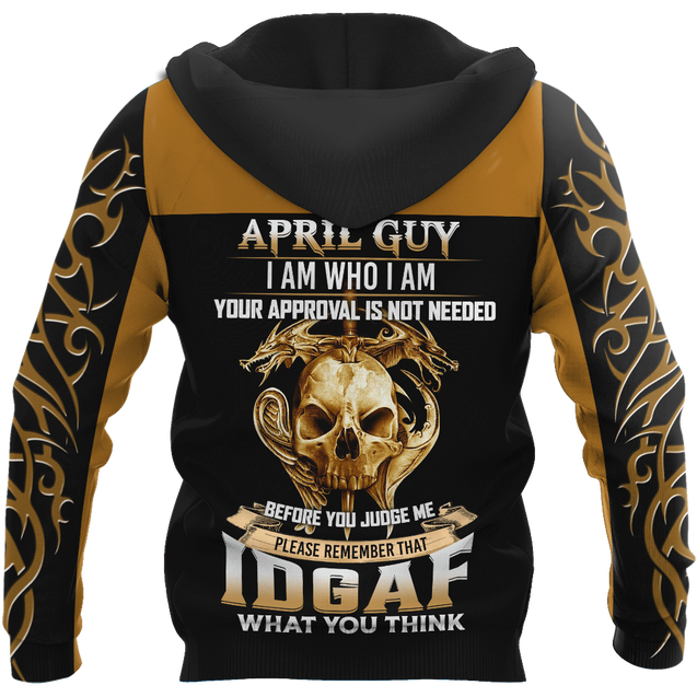 April Guy Skull 3D All Over Printed Unisex Hoodie