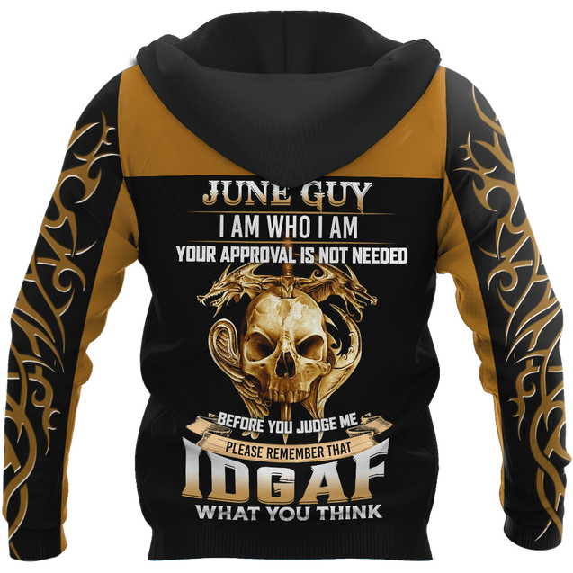 June Guy Skull 3D All Over Printed Unisex Hoodie