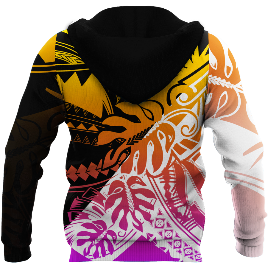 Amazing Polynesian Frangipani Unisex Deluxe Hoodie ML