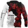 Premium Christian Jesus Catholic Red Roses 3D Printed Unisex Shirts