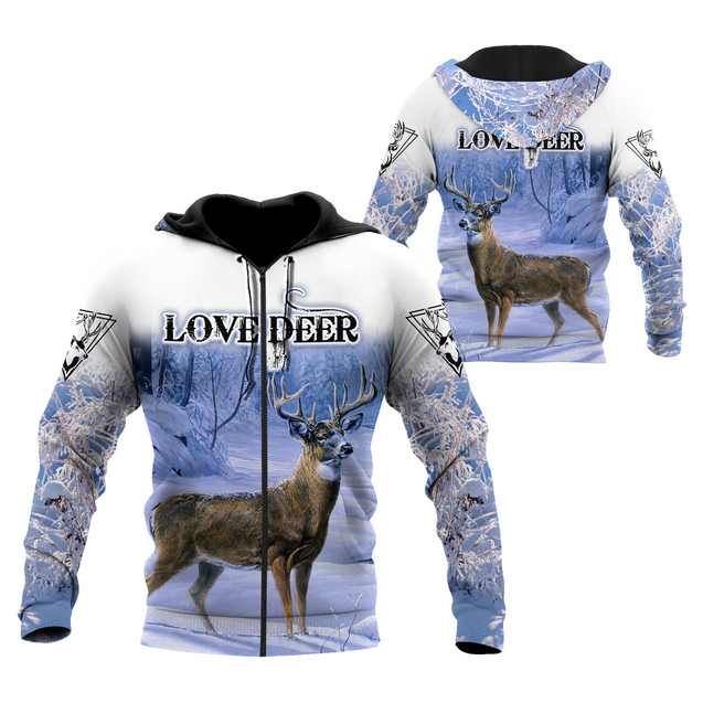 Love Deer 3D All Over Printed Shirts