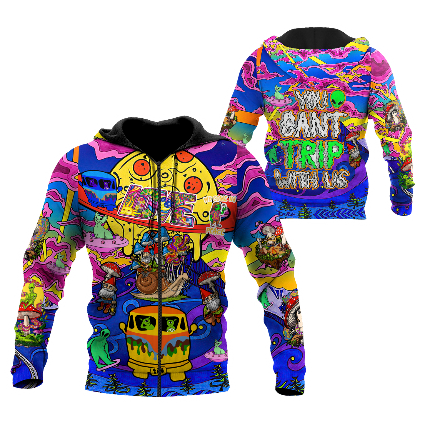 Trip To Galaxy Hippie Guys 3D All Over Printed Hoodie Shirts For Men And Women MH08122005HH