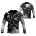Knight Wolf 3D All Over Printed Unisex Deluxe Hoodie ML