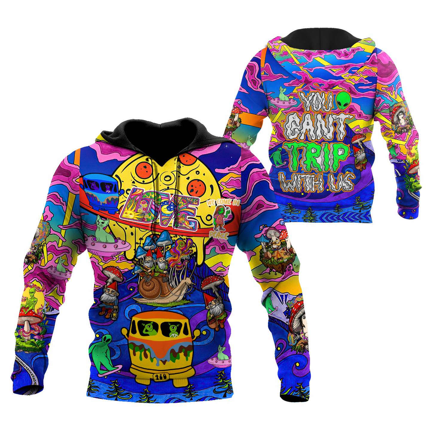 Trip To Galaxy Hippie Guys 3D All Over Printed Hoodie Shirts For Men And Women MH08122005HH