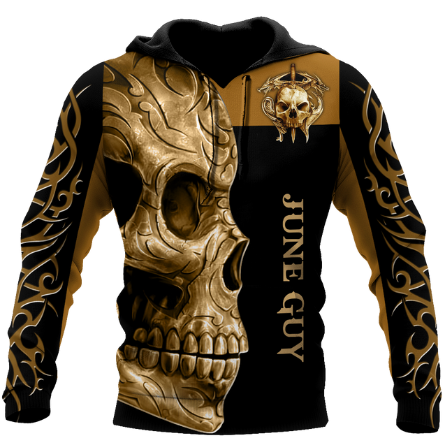 June Guy Skull 3D All Over Printed Unisex Hoodie