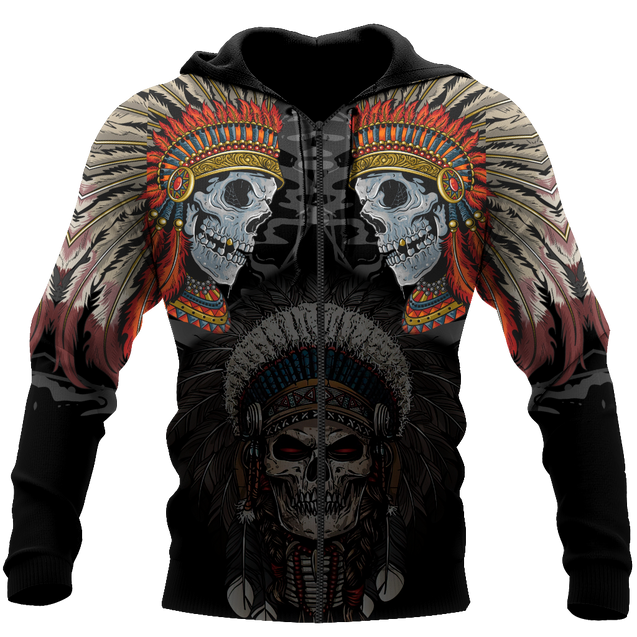 Native Skull 3D All Over Printed Hoodie Shirts For Men And Women MH09122003