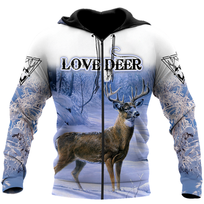 Love Deer 3D All Over Printed Shirts