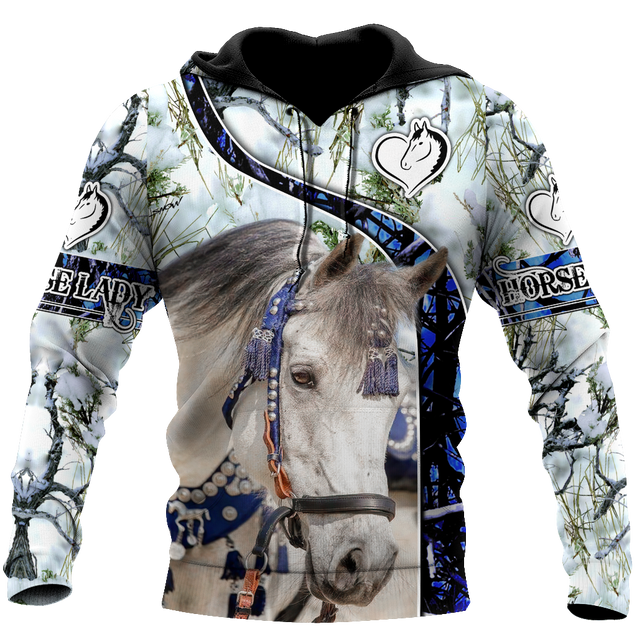 Beautiful White Horse 3D All Over Printed Shirts For Men And Women MH25122001CL