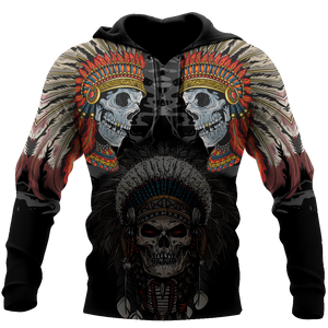 Native Skull 3D All Over Printed Hoodie Shirts For Men And Women MH09122003