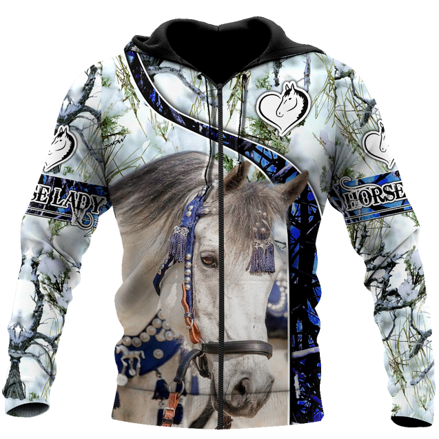 Beautiful White Horse 3D All Over Printed Shirts For Men And Women MH25122001CL