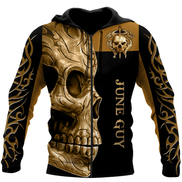 June Guy Skull 3D All Over Printed Unisex Hoodie