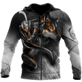 Knight Wolf 3D All Over Printed Unisex Deluxe Hoodie ML