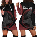 Viking Raven Pullover-ALL OVER PRINT HOODIES-HP Arts-Hoodie Dress-S-Vibe Cosy™