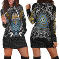 Viking Odin - Wotan Pullover Hoodie A0-ALL OVER PRINT HOODIES-HP Arts-Hoodie Dress-S-Vibe Cosy™