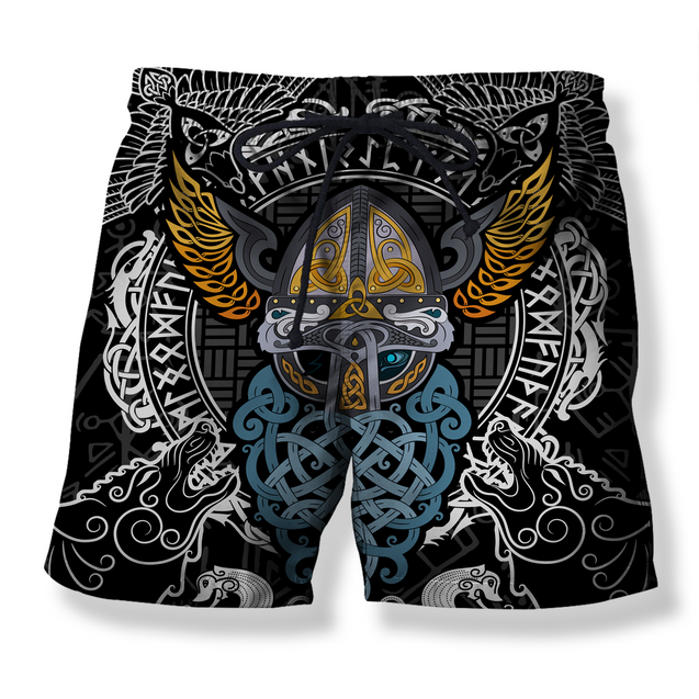 Viking Odin - Wotan Pullover Hoodie A0-ALL OVER PRINT HOODIES-HP Arts-Shorts-S-Vibe Cosy™