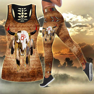 Buffalo Skull Combo Legging + Tank by SUN AM150422-Apparel-SUN-S-S-Vibe Cosy™