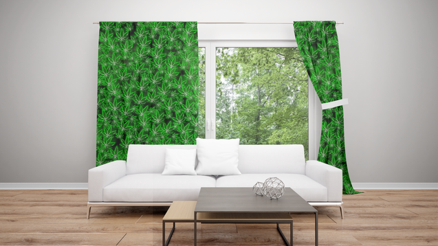 Hippie Green 420 Window Curtains by SUN AM180421-Curtains-SUN-52'' x 63''-Vibe Cosy™