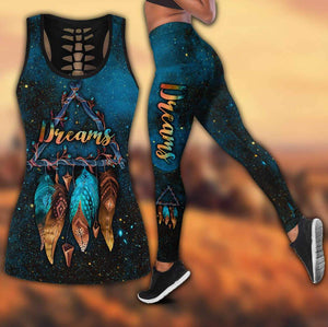 Native American Feather Combo Tank + Legging AM270603-Apparel-TT-S-S-Vibe Cosy™