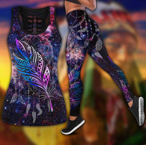 Native American Feather Combo Tank + Legging AM290604-Apparel-TT-S-S-Vibe Cosy™