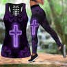 Easter Cross Purple Combo Legging + Tank by SUN AMC030402-Apparel-SUN-S-S-Vibe Cosy™