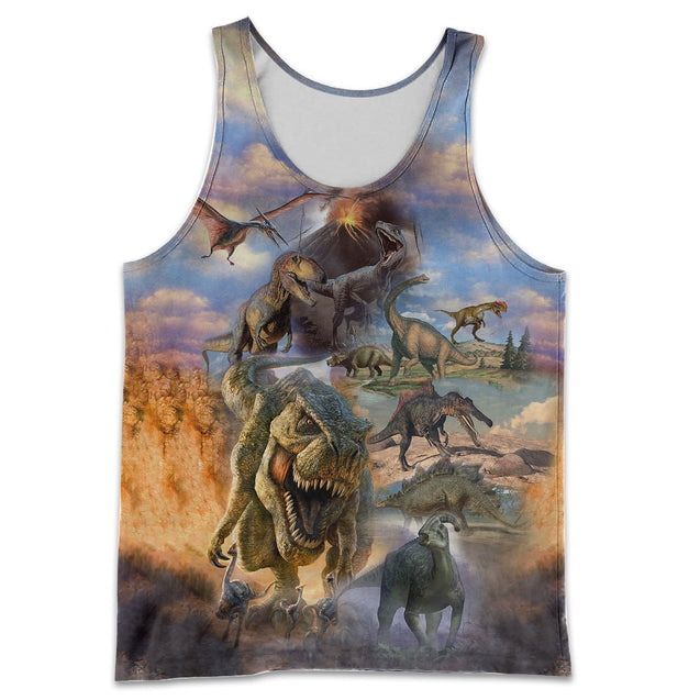 3D All Over Printed Dinosaurs Collection Art Shirts and Shorts-3D All Over Printed Clothes-HP Arts-T-shirt-XS-Vibe Cosy™