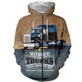 3D All Over Printed Black Truck Shirts And Shorts-Apparel-HP Arts-ZIPPED HOODIE-S-Vibe Cosy™