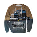3D All Over Printed Black Truck Shirts And Shorts-Apparel-HP Arts-Sweatshirt-S-Vibe Cosy™
