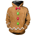 3D All Over Printed Ginger Bread Man Shirts and Shorts-Ginger Bread Man-RoosterArt-Hoodie-XS-Vibe Cosy™