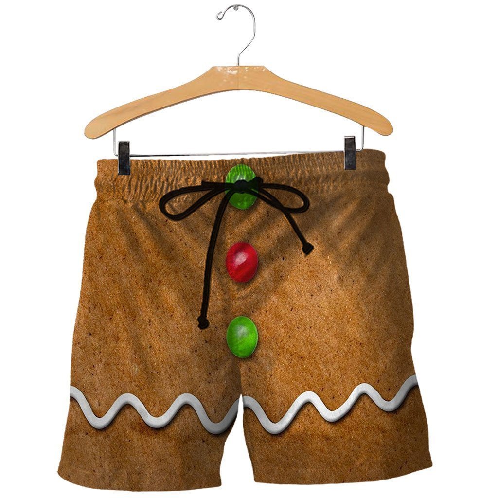3D All Over Printed Ginger Bread Man Shirts and Shorts-Ginger Bread Man-RoosterArt-Shorts-XS-Vibe Cosy™