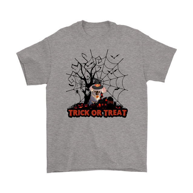 Australian Koala Trick or Treat Halloween T-Shirt 02 H9-T-SHIRTS-HP Arts-Gildan Mens T-Shirt-Sport Grey-S-Vibe Cosy™