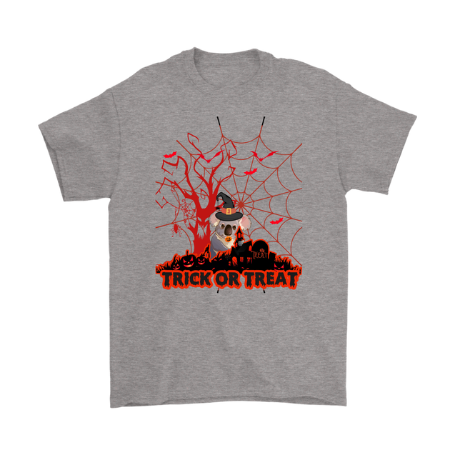 Australian Koala Trick or Treat Halloween Red T-Shirt 01 H9-T-SHIRTS-HP Arts-Gildan Mens T-Shirt-Sport Grey-S-Vibe Cosy™