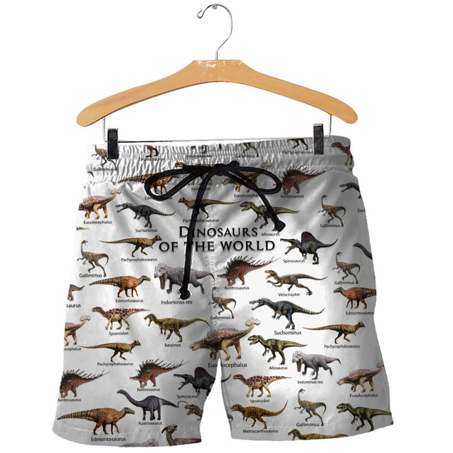 3D All Over Printed Dinosaurs Shirts and Shorts-3D All Over Printed Clothes-HP Arts-Shorts-XS-Vibe Cosy™