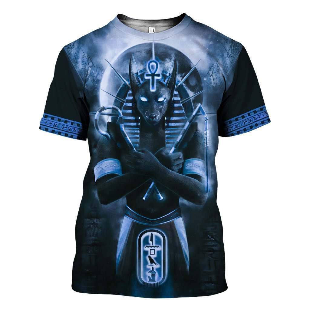 HC3107 Anubis Blue 3D All Over Printed Clothes HC3107-Apparel-Huyencass-T-Shirt-S-Vibe Cosy™