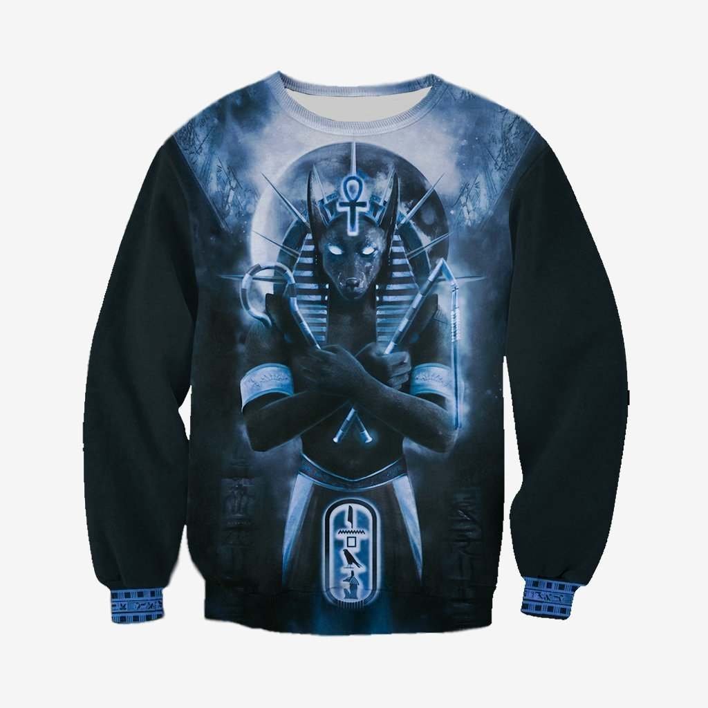 HC3107 Anubis Blue 3D All Over Printed Clothes HC3107-Apparel-Huyencass-Sweat Shirt-S-Vibe Cosy™