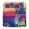 Australian Bedding Set - Climbing Koala K5-BEDDING SETS-HP Arts-Bedding Set - Black - AUSTRALIA CLIMBING KOALA BEDDING SET C1-King-Black-Vibe Cosy™