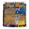 Australia Climbing Koala Bedding Set 02 K5-BEDDING SETS-HP Arts-Bedding Set - Beige - AUSTRALIA CLIMBING KOALA BEDDING SET 02-King-Beige-Vibe Cosy™