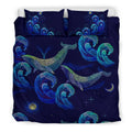 Blue Whale Bedding Set TH9-BEDDING SETS-Khanh Arts-US Queen/Full-Vibe Cosy™