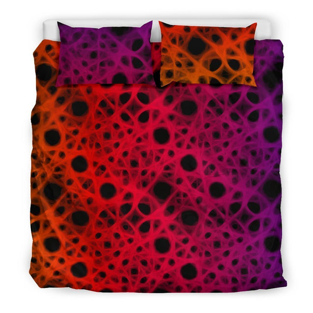 The Neon Dark Web Bedding Set-6teenth World™-Bedding Set-US King-Vibe Cosy™
