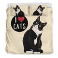 I Love Cats Bedding Set for Cat Lovers-6teenth World™-Bedding Set-US King-Vibe Cosy™