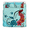 Hawaii Sea Turtle Bedding Set - AH-BEDDING SETS-Phaethon-US King-Black-Polyester-Vibe Cosy™